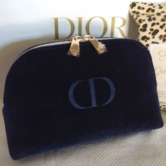 Dior Beauty Double Lipstick Bundle w/Blue Velvet CD Cosmetic Bag + More NEW - Picture 6 of 7